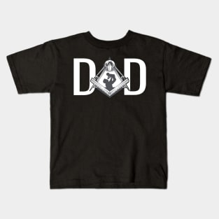 Masonic Dad Freemasonry Fathers Day Freemason Kids T-Shirt